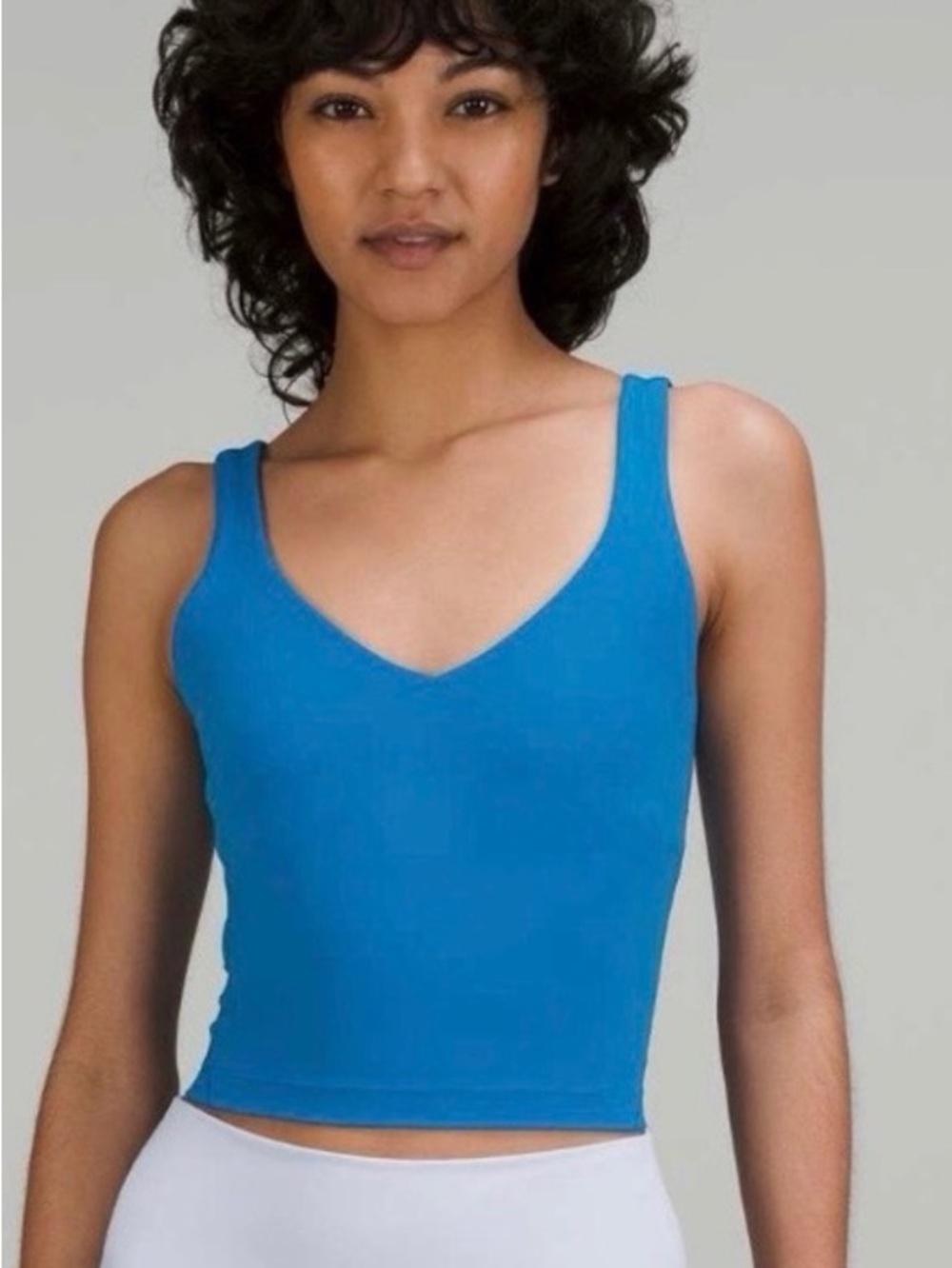 lululemon athletica Vibrant Blue V-Neck Tank Crop
